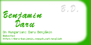 benjamin daru business card